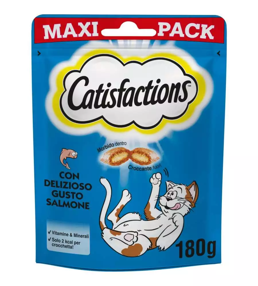 Catisfaction - snack per gatti salmone 180 gr